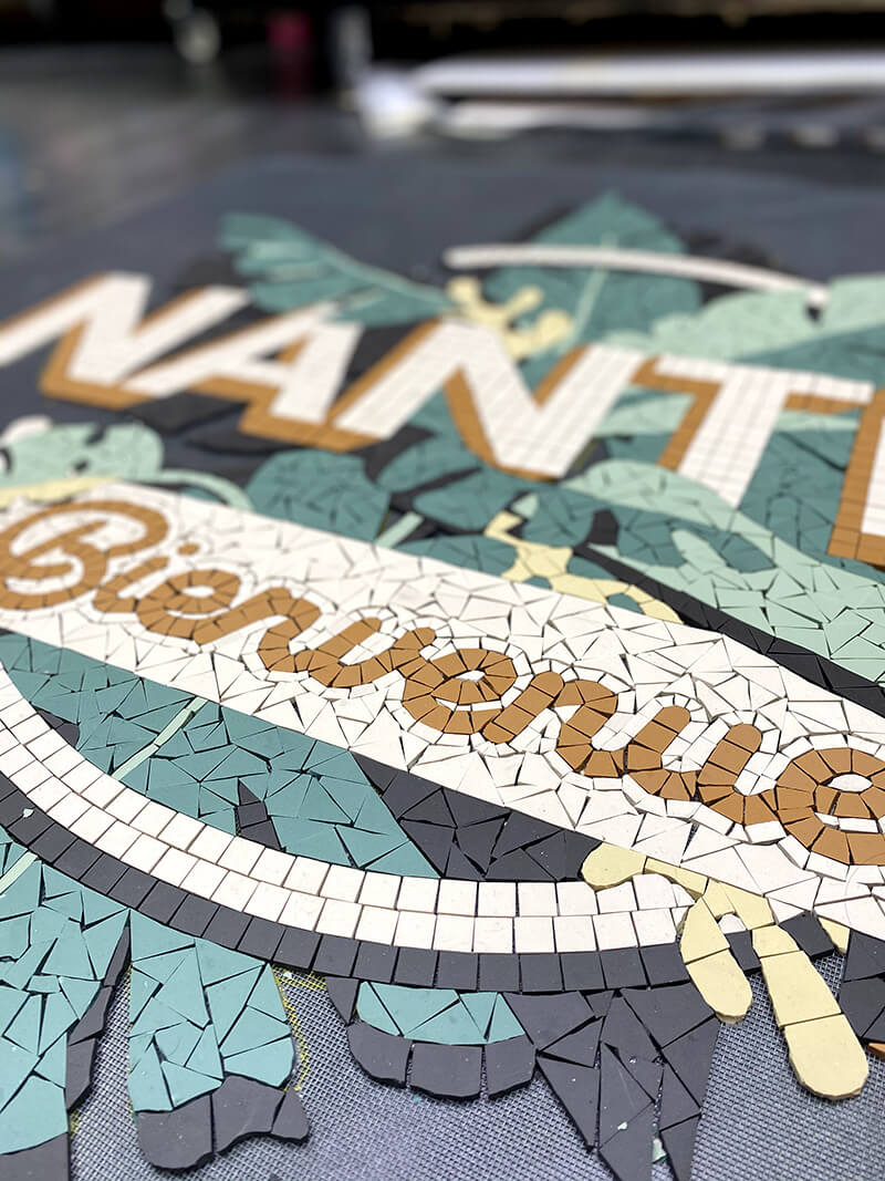 Mosaïque Nantes Bienvenue prête à poser