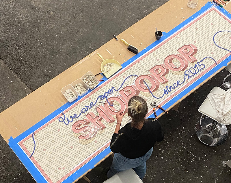 french mosaicist working