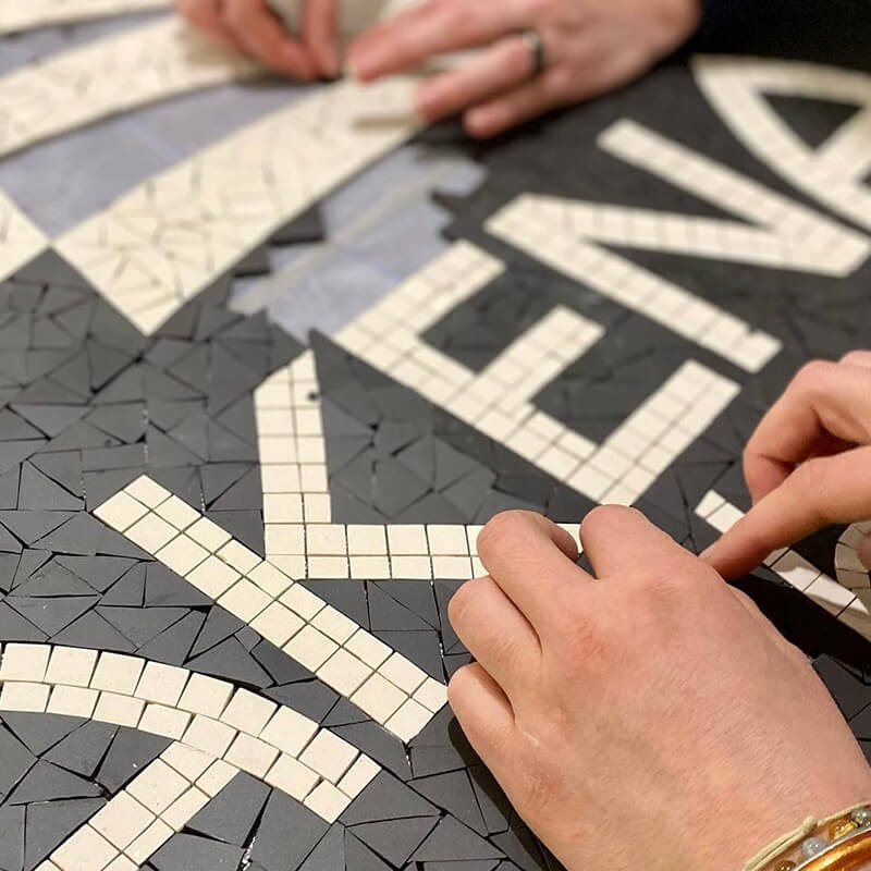 mosaic typography