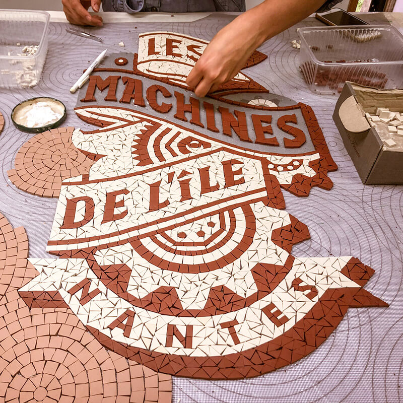 Logotype Machina island Nantes mosaic